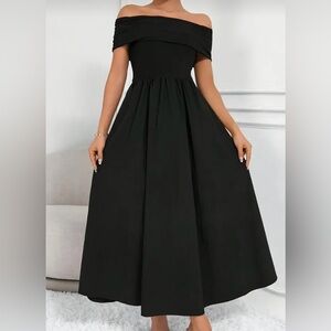 Elegant Black Off-Shoulder Dress